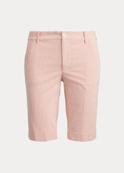 Ralph Lauren Stretch Seersucker Shorts Dame Danmark (PRKLT8056)